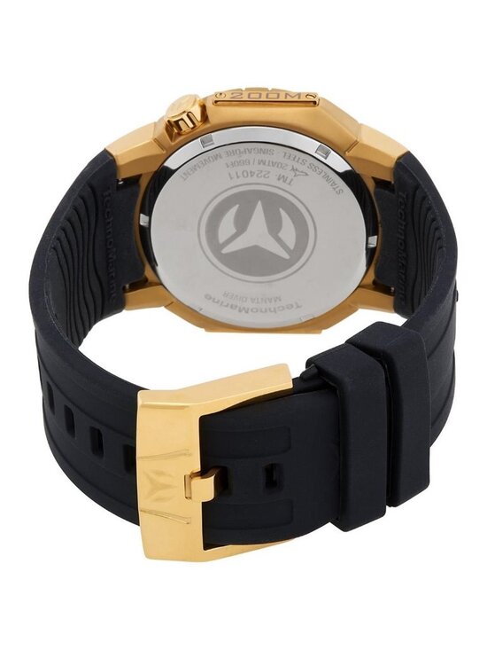 NWT Technomarine Manta Sea Quartz Black Dial Men\'s Watch